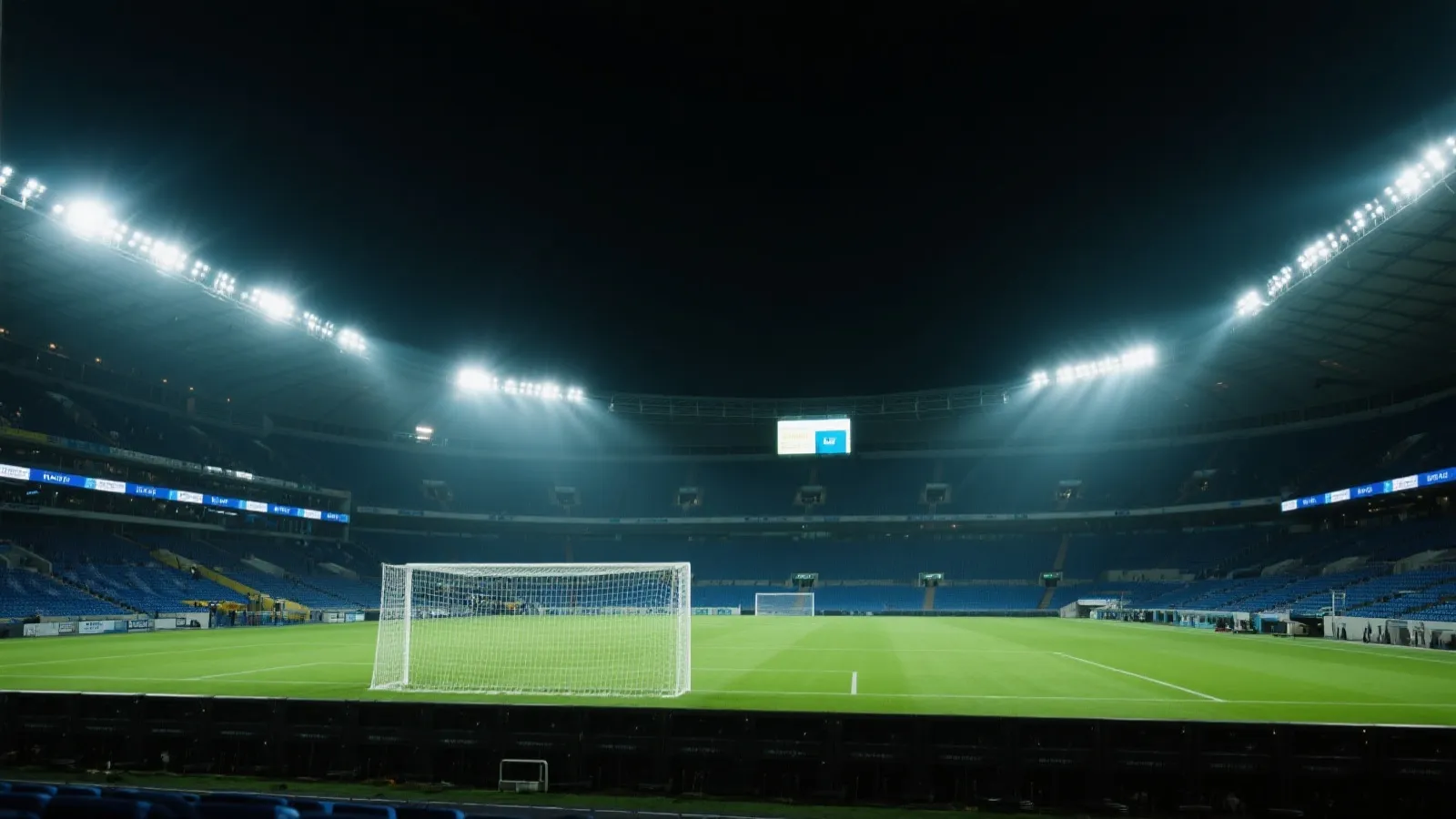 足球场夜景插图